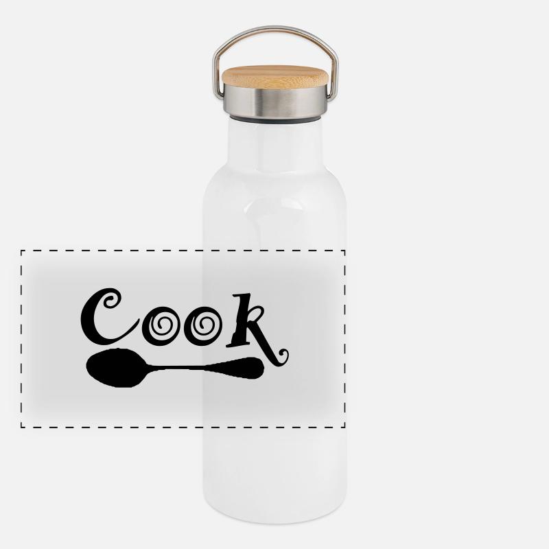Panorama Thermosflasche mit Bambusdeckel