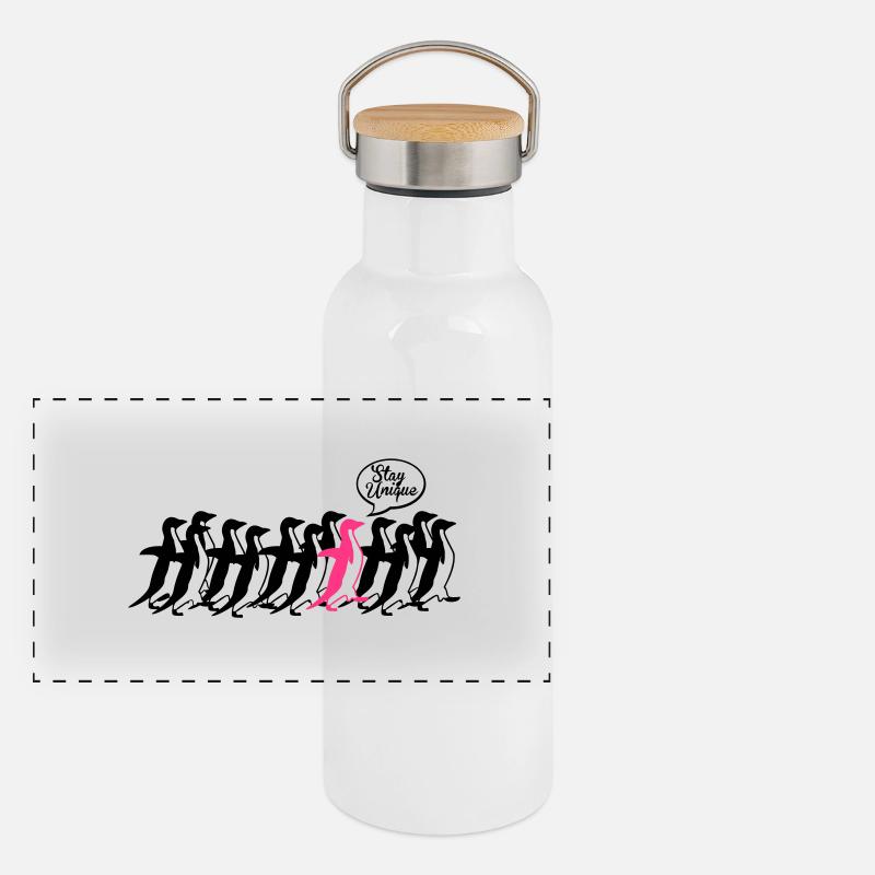 stay unique Panoramic Thermal Bottle with Bamboo Lid