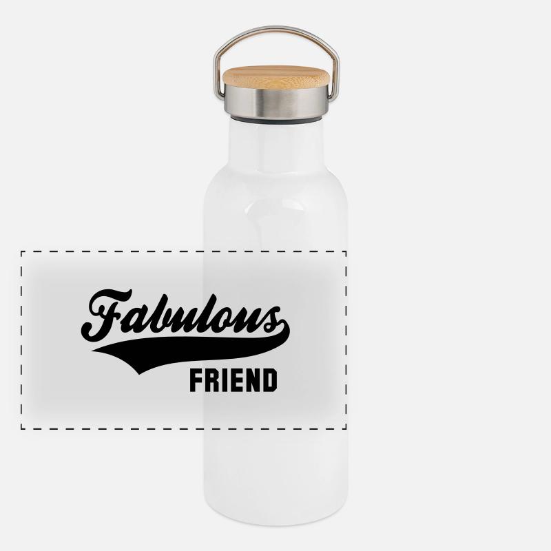 Fabulous FRIEND Panorama Thermosflasche mit Bambusdeckel