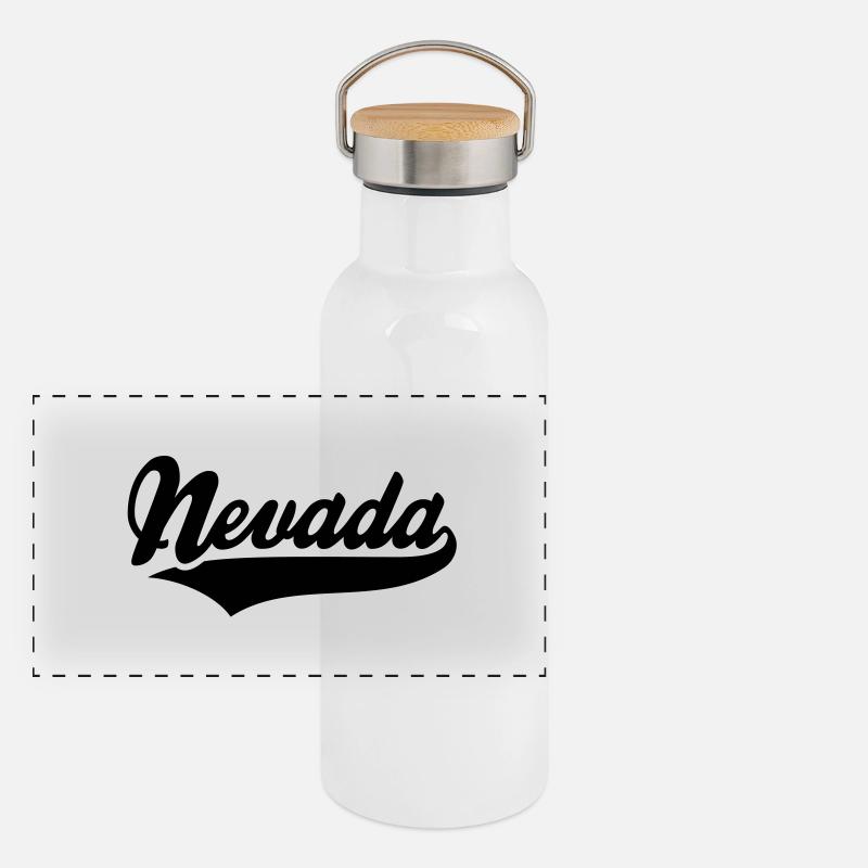Panorama Thermosflasche mit Bambusdeckel