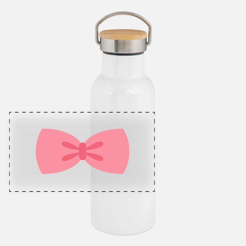 Schleife Panorama Thermosflasche mit Bambusdeckel