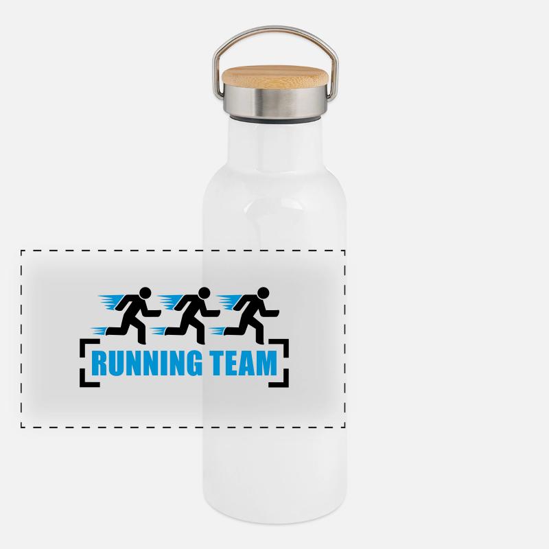 Running Team Panoramic Thermal Bottle with Bamboo Lid