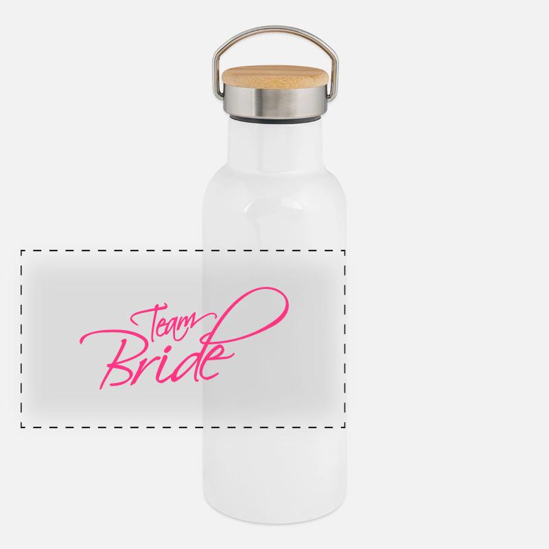 Team Bride Panorama Thermosflasche mit Bambusdeckel