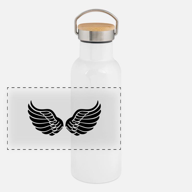 wings_f1 Gourde isotherme avec bouchon en bambou