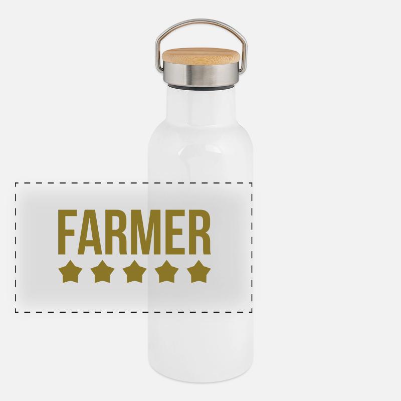 Farmer Panorama Thermosflasche mit Bambusdeckel