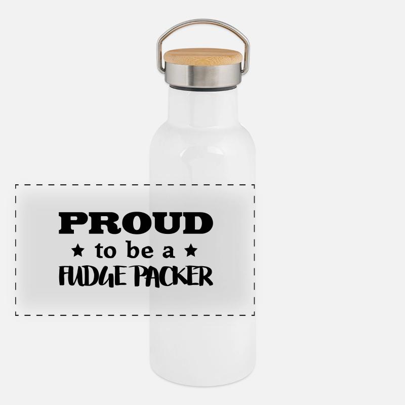 fudge packer proud to be Panoramic Thermal Bottle with Bamboo Lid