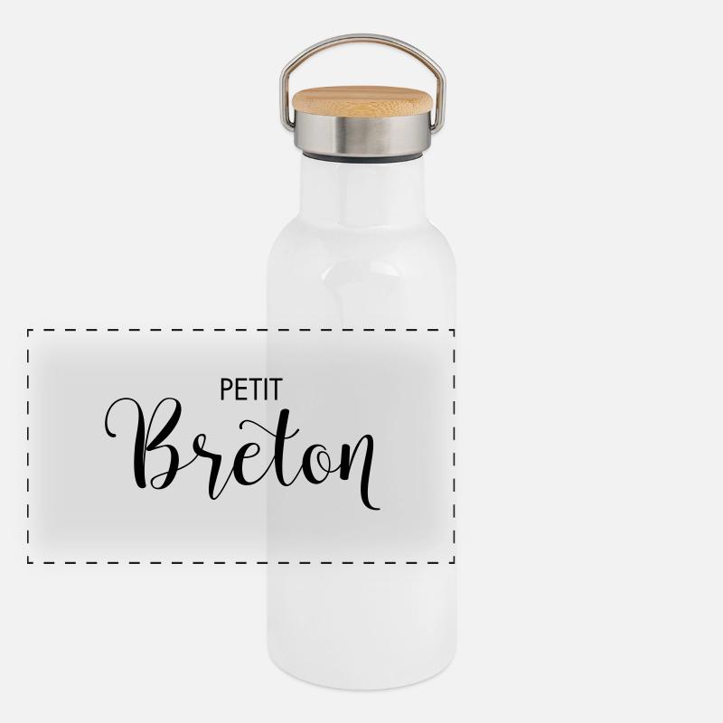 Petit Breton Gourde isotherme avec bouchon en bambou
