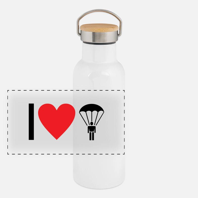 Parachute Gourde isotherme avec bouchon en bambou