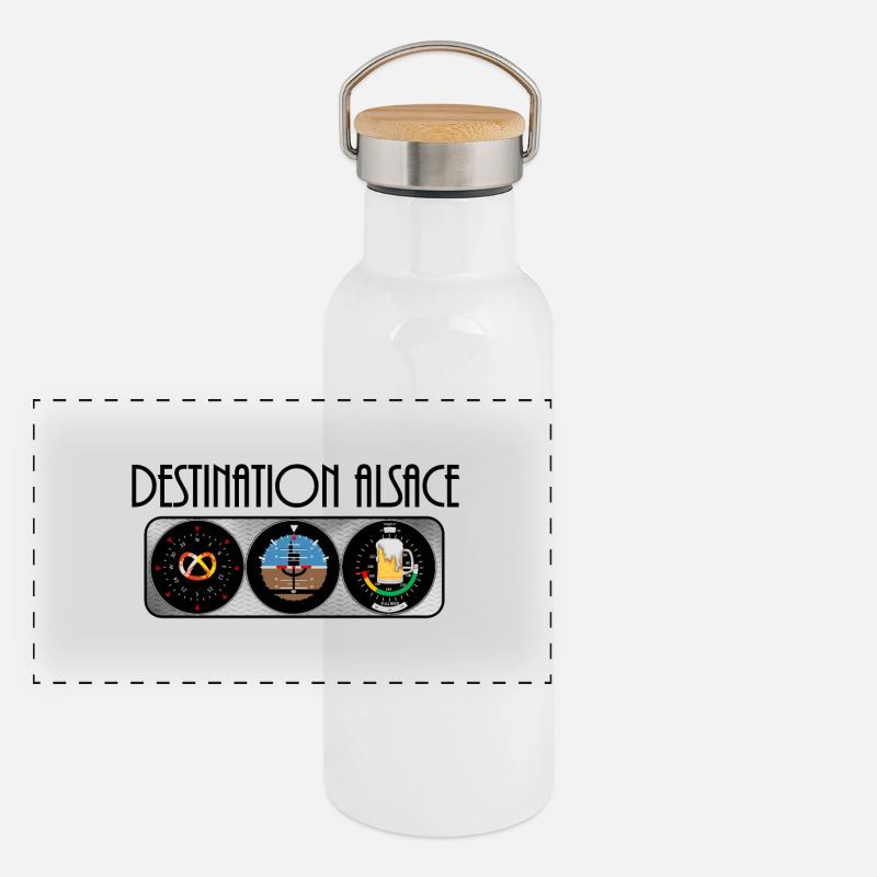 Destination Alsace BCB #tshirtalsace Panoramic Thermal Bottle with Bamboo Lid