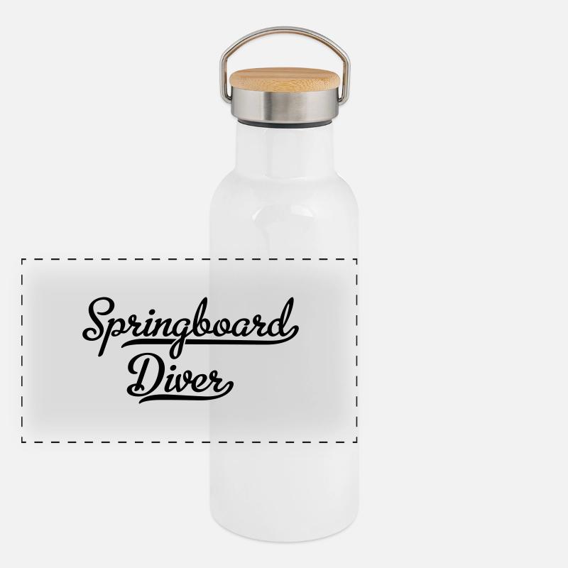 Wasserspringer Panorama Thermosflasche mit Bambusdeckel