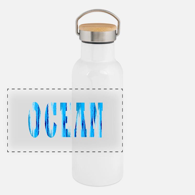 Ocean Gourde isotherme avec bouchon en bambou