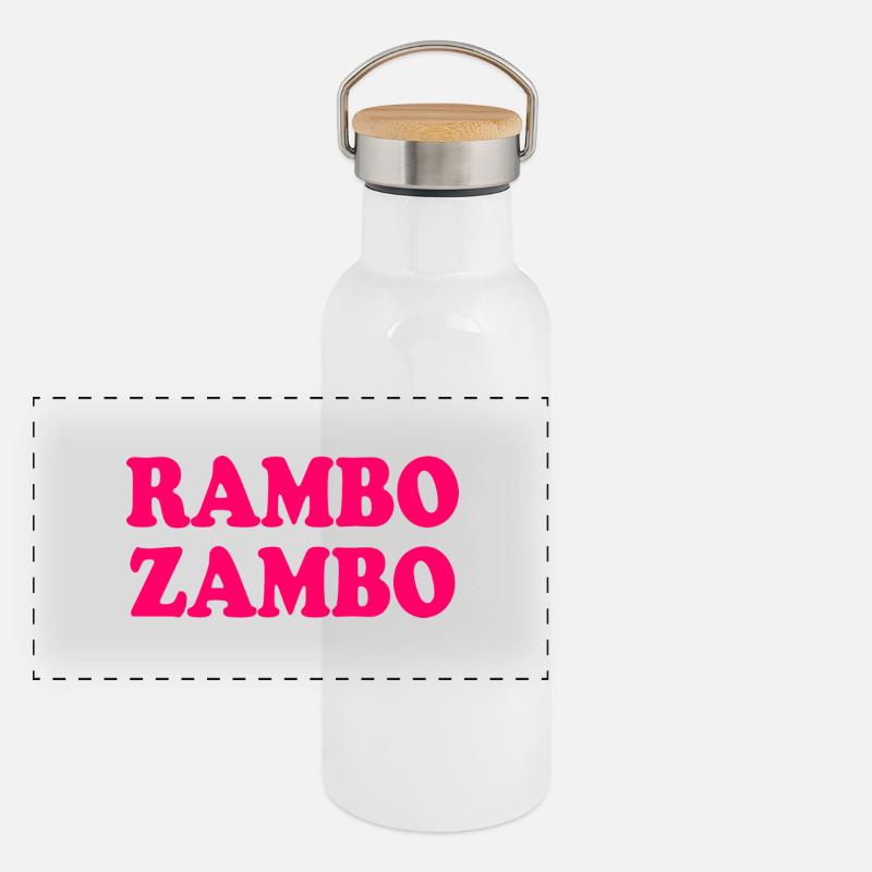 Rambo zambo Panoramic Thermal Bottle with Bamboo Lid