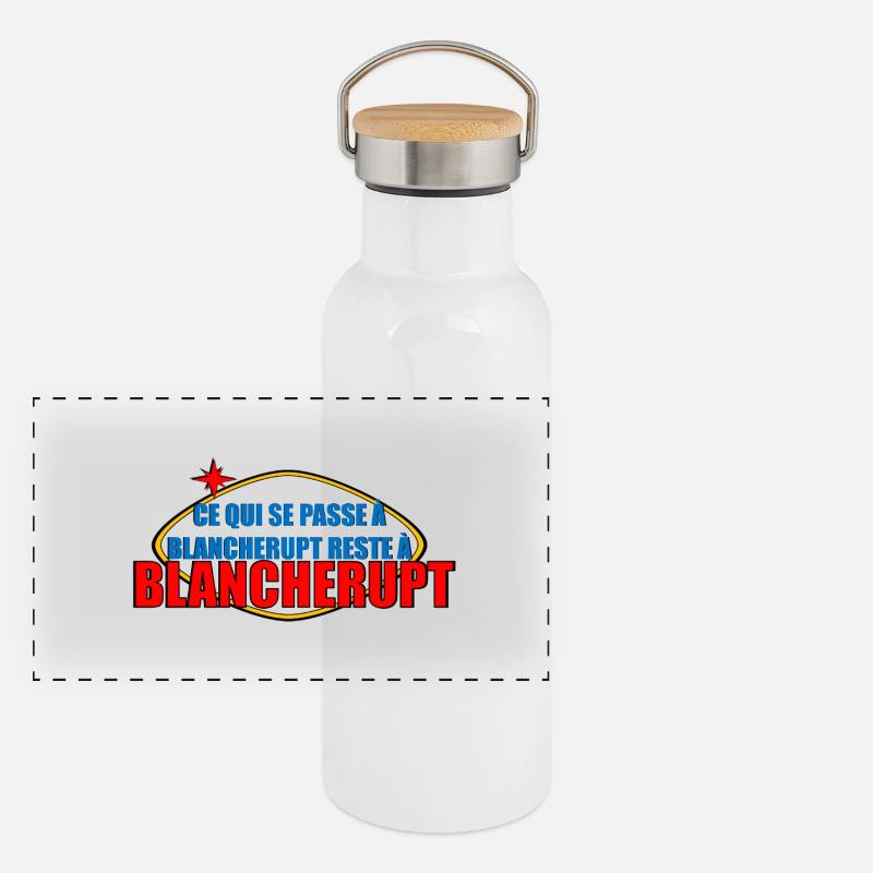 Elsässer Blancherupt Panorama Thermosflasche mit Bambusdeckel