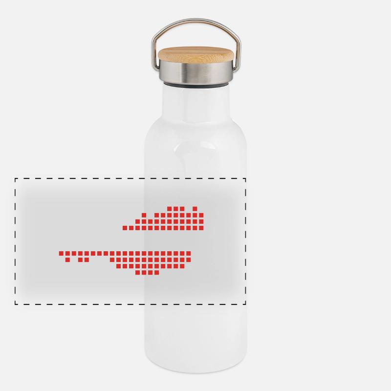Österreich Panorama Thermosflasche mit Bambusdeckel