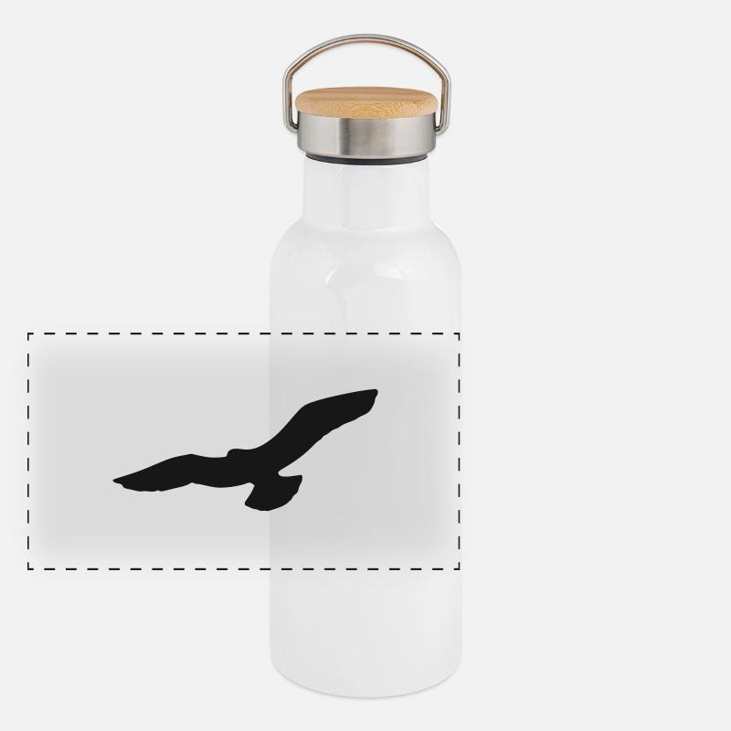 oiseau Gourde isotherme avec bouchon en bambou