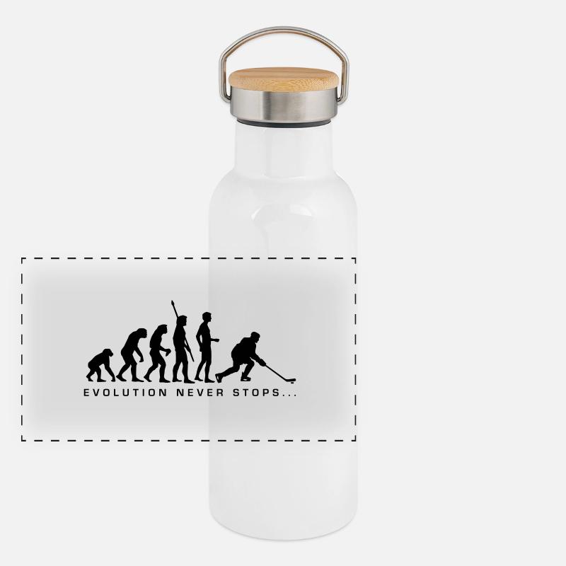 evolution_eishockey_b Gourde isotherme avec bouchon en bambou