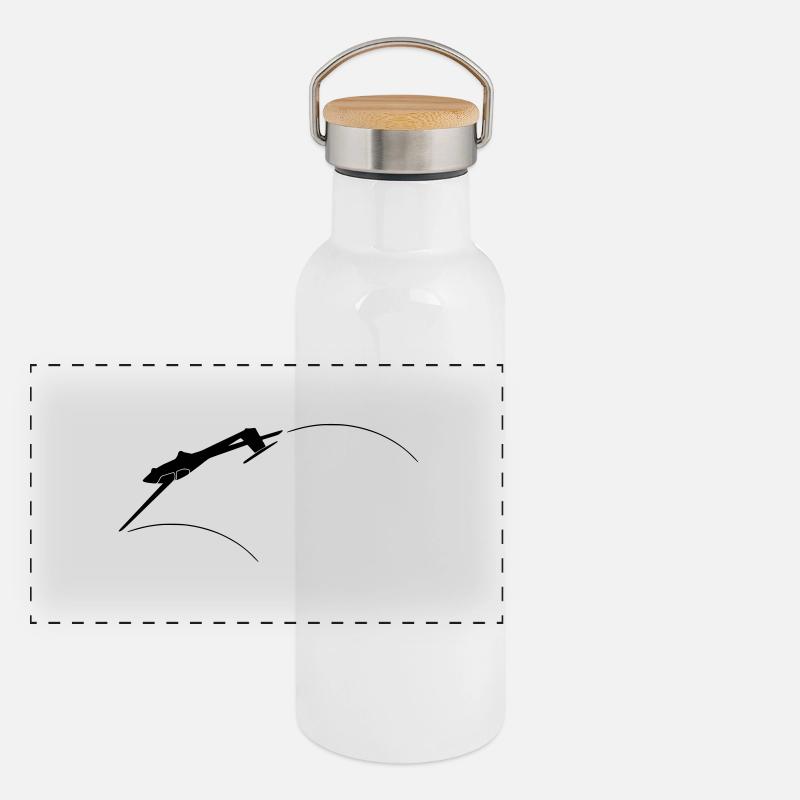 ASK 21 Kunstflug Panorama Thermosflasche mit Bambusdeckel