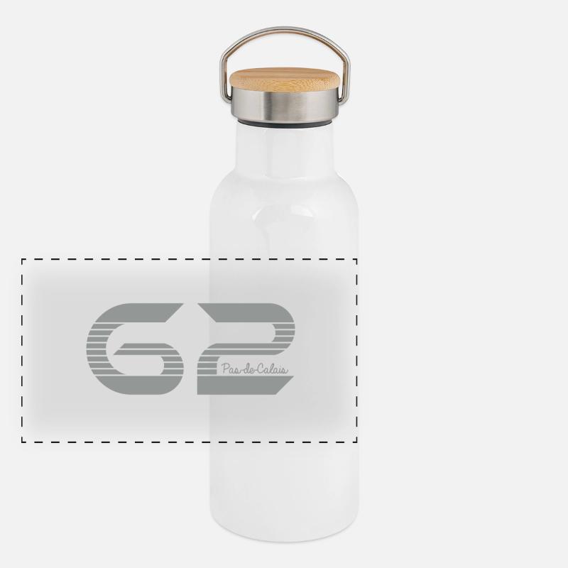 Nord Pas De Calais NPDC Pas-de-Calais 62 Gourde isotherme avec bouchon en bambou