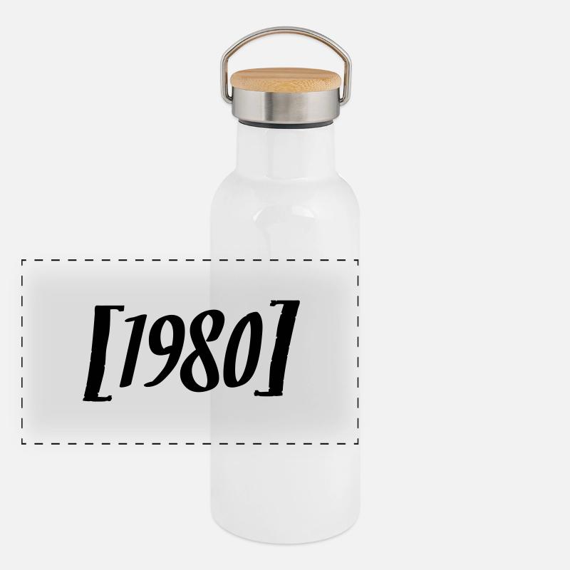 1980 Panorama Thermosflasche mit Bambusdeckel