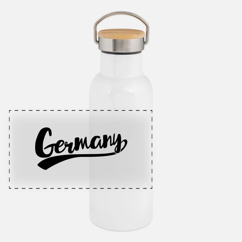 Germany - Germany logo Panoramic Thermal Bottle with Bamboo Lid