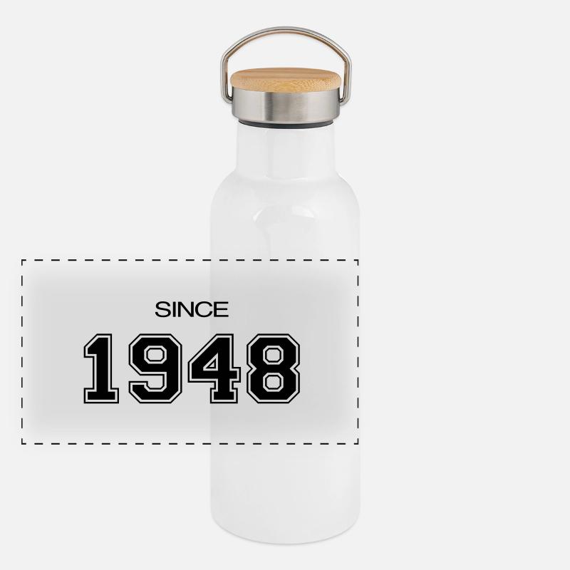 Geburtstag geschenk 1948 Panorama Thermosflasche mit Bambusdeckel