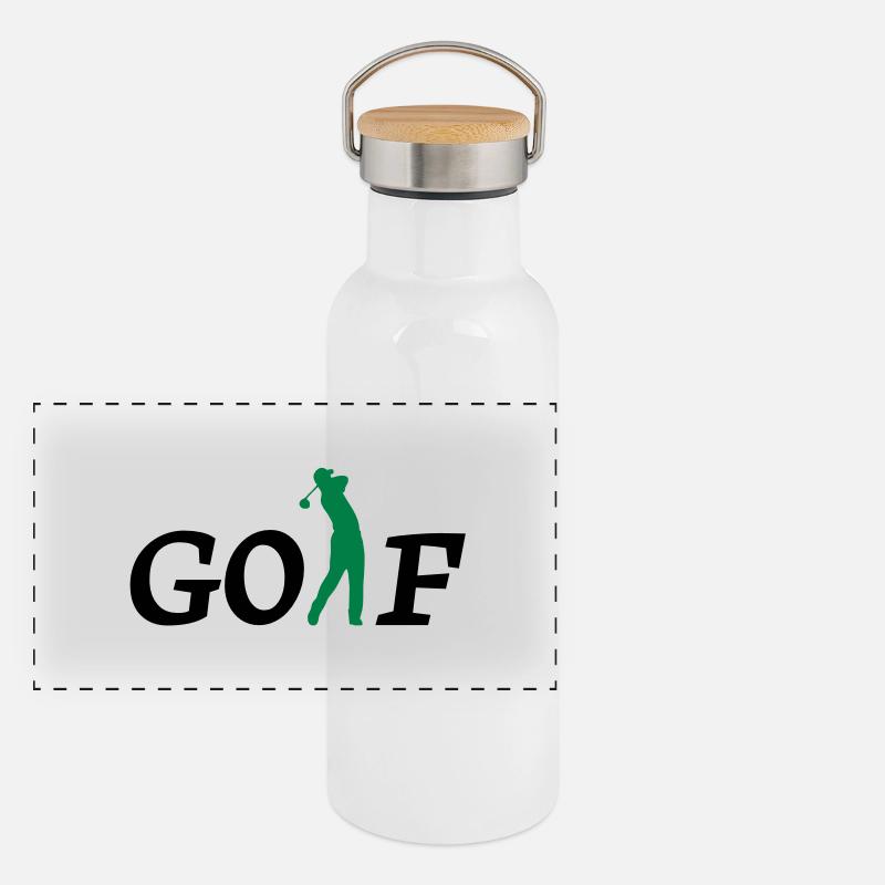 golf sport Gourde isotherme avec bouchon en bambou