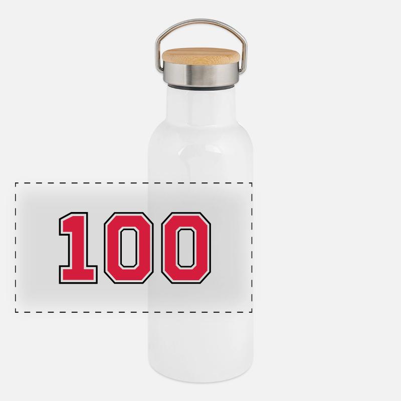 100__f2 Gourde isotherme avec bouchon en bambou