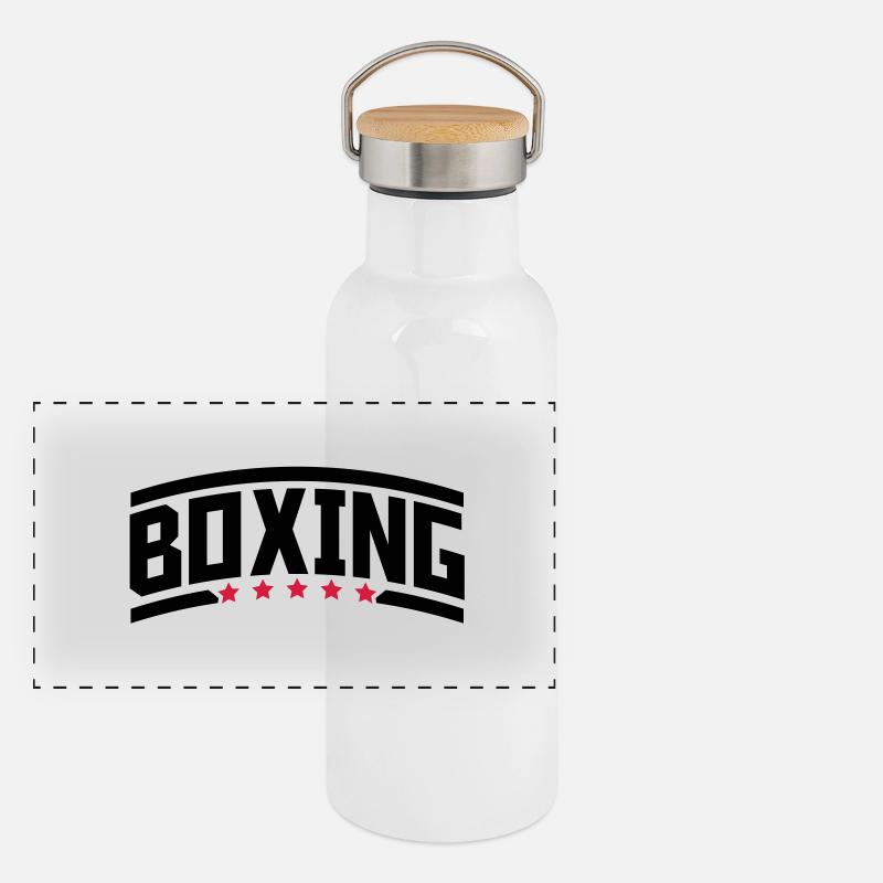 boxing_rp2 Gourde isotherme avec bouchon en bambou