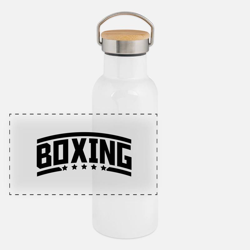 boxing_rp1 Gourde isotherme avec bouchon en bambou