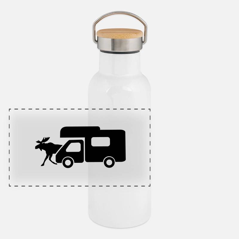 Wohnmobil Panorama Thermosflasche mit Bambusdeckel