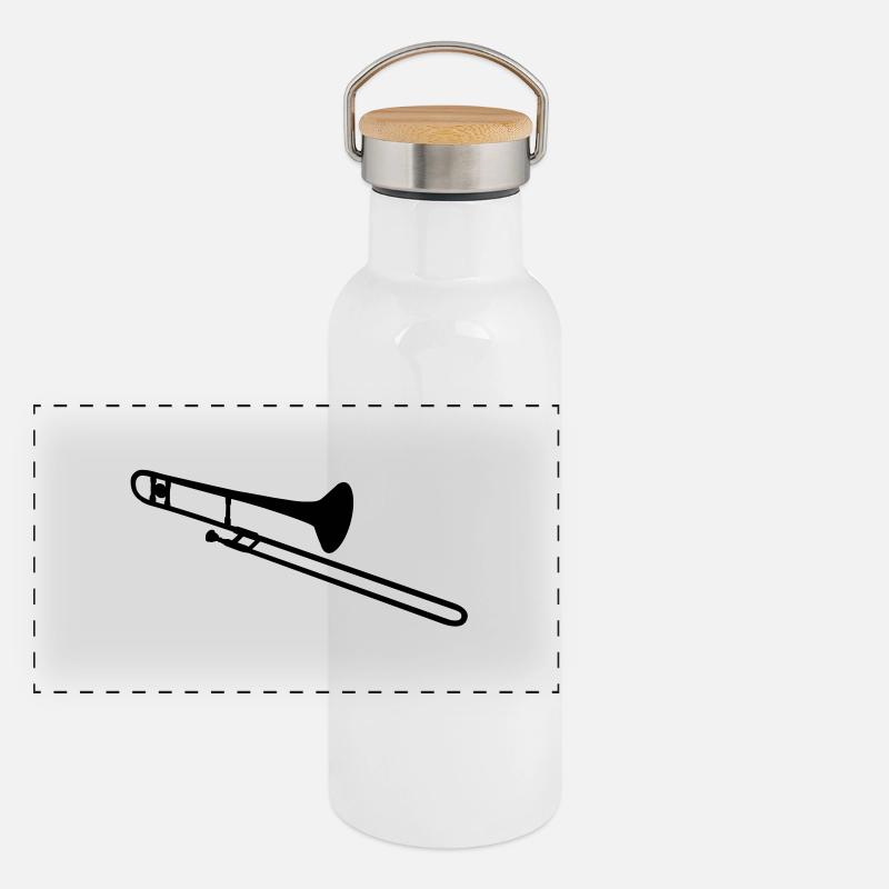 Posaune Panorama Thermosflasche mit Bambusdeckel
