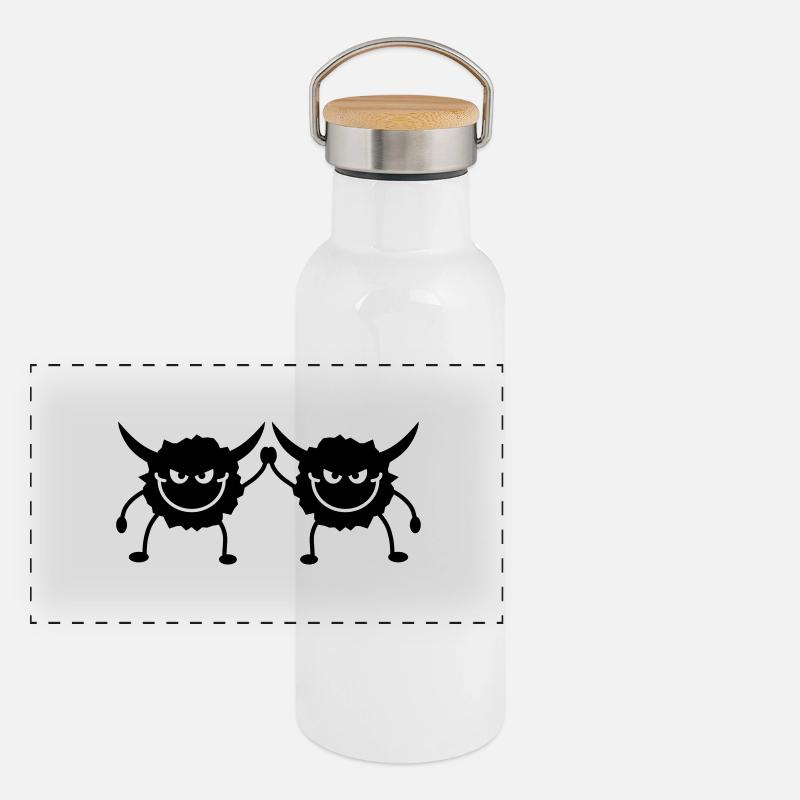 Cheeky Monster Team Panorama Thermosflasche mit Bambusdeckel