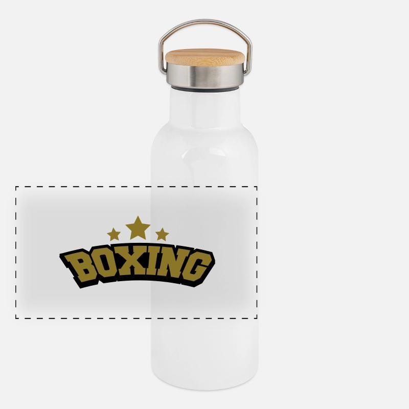 Boxing Gourde isotherme avec bouchon en bambou