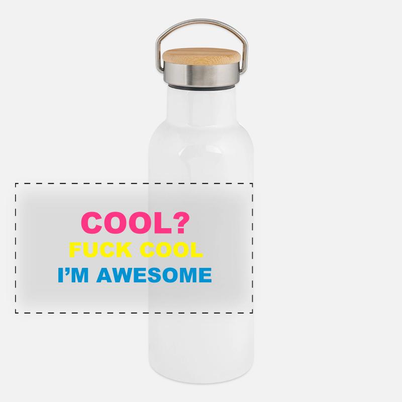 Panorama Thermosflasche mit Bambusdeckel