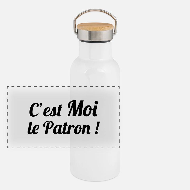 c'est MOI le Patron ! Panorama Thermosflasche mit Bambusdeckel