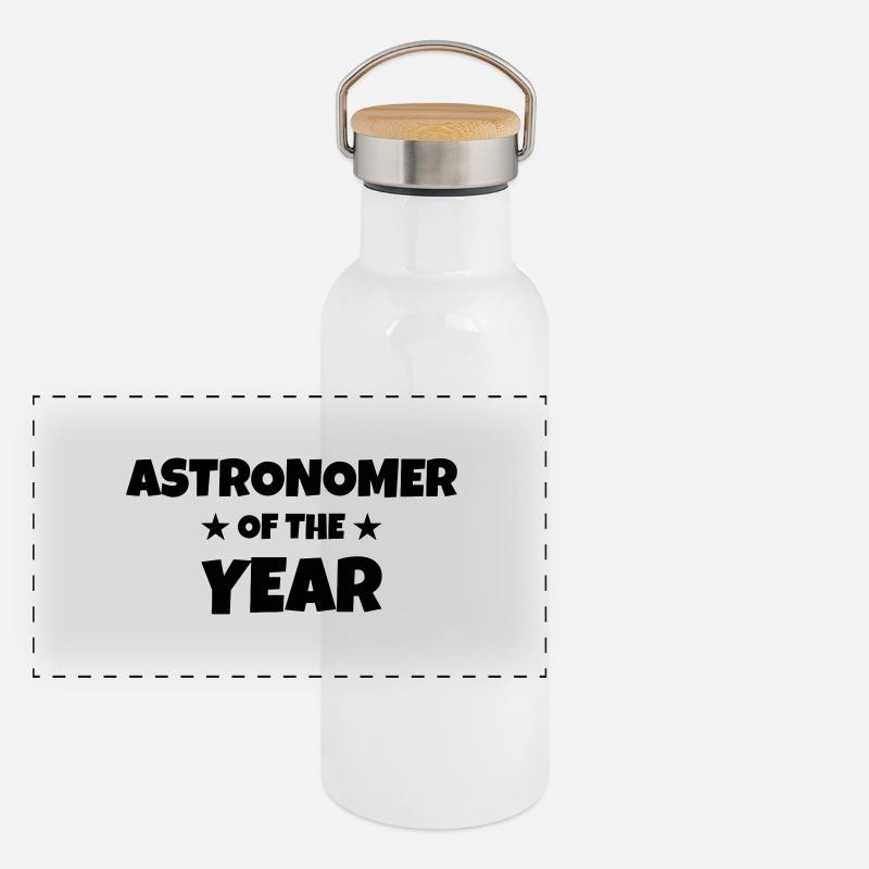 Astronomy / Astronomer / Astronomie / Astronom Panoramic Thermal Bottle with Bamboo Lid