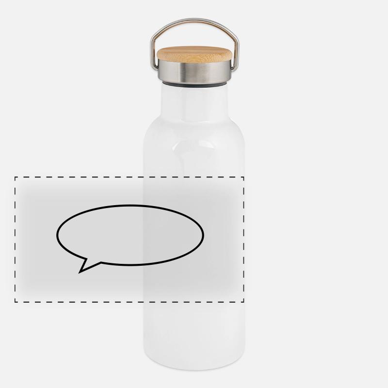 sprechblase_oval Gourde isotherme avec bouchon en bambou