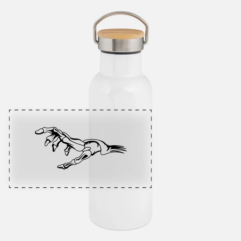 skelett_hand Gourde isotherme avec bouchon en bambou