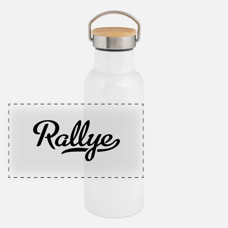 Rallye Panorama Thermosflasche mit Bambusdeckel