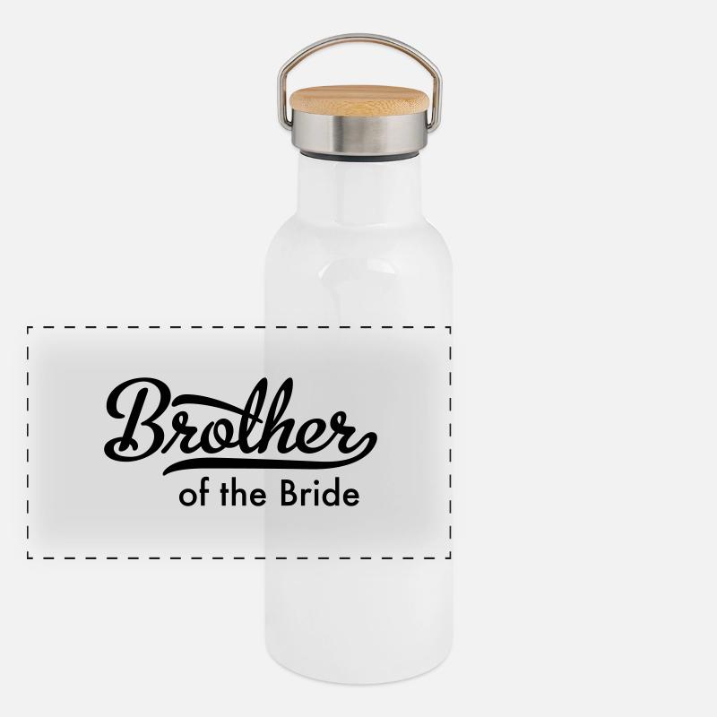 Bruder der Braut Panorama Thermosflasche mit Bambusdeckel