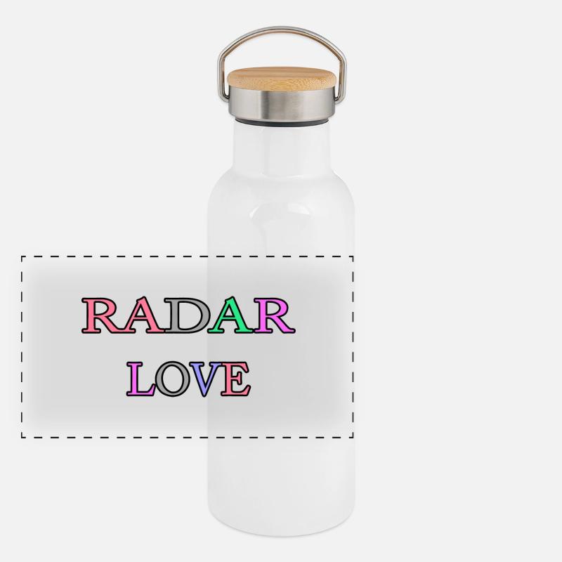 Amour radar Gourde isotherme avec bouchon en bambou