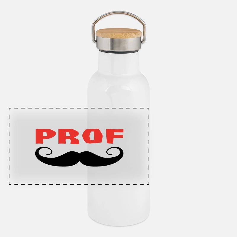 PROF Gourde isotherme avec bouchon en bambou