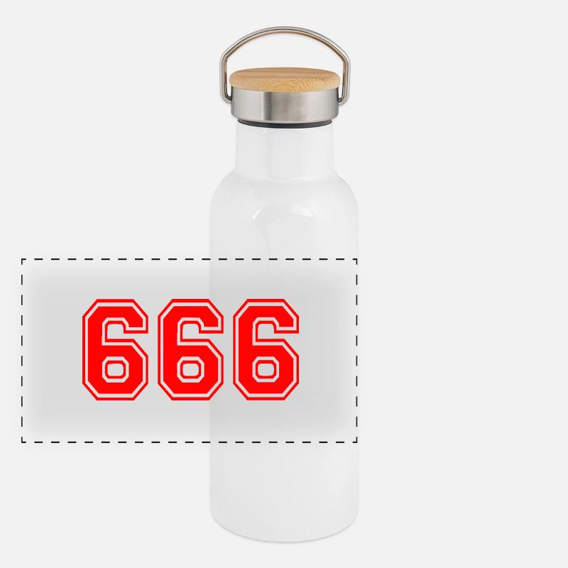 666 Gourde isotherme avec bouchon en bambou