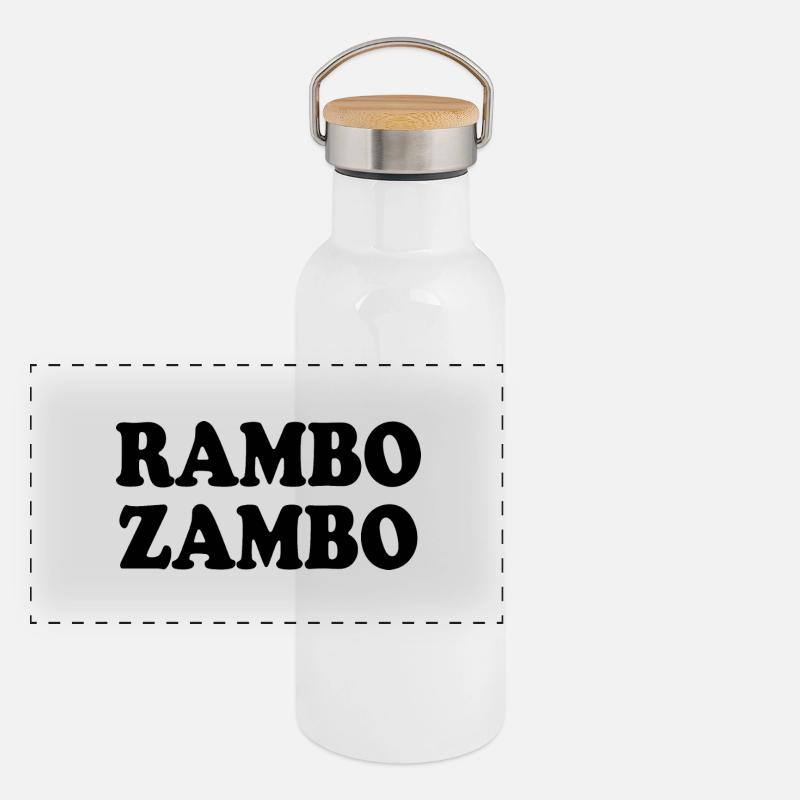 Rambo zambo Panorama Thermosflasche mit Bambusdeckel