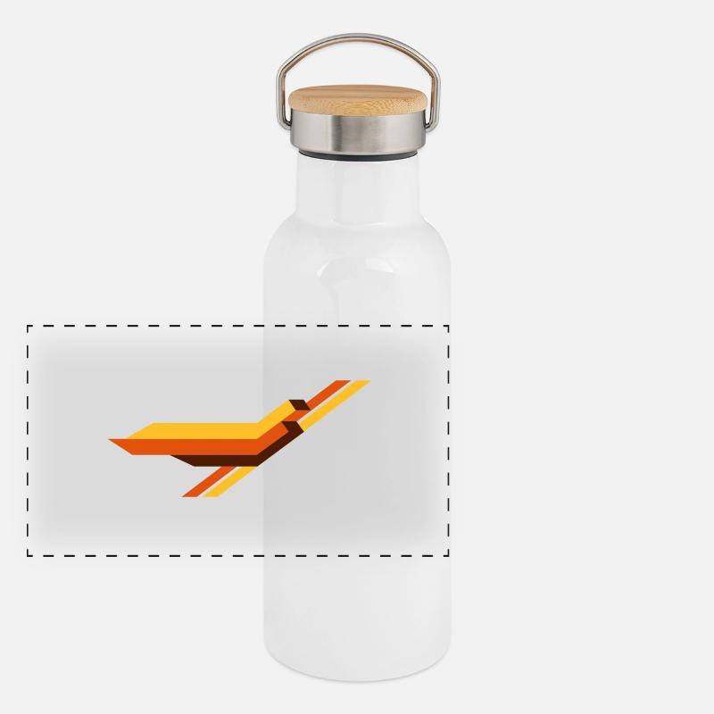 stripe Panoramic Thermal Bottle with Bamboo Lid