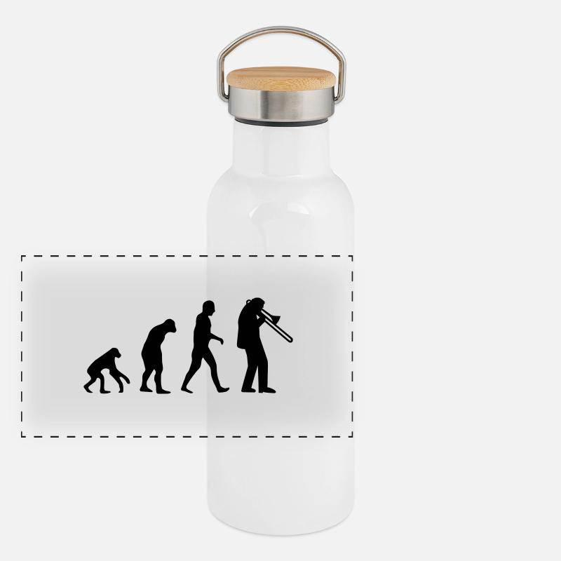 Trombone Panorama Thermosflasche mit Bambusdeckel