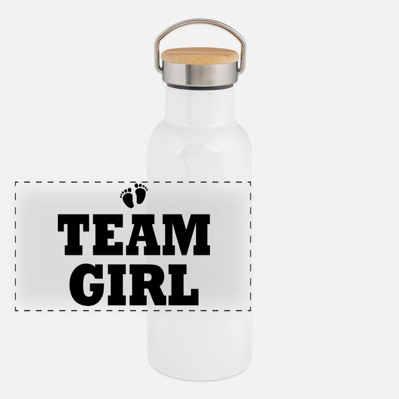 Team girl Gourde isotherme avec bouchon en bambou