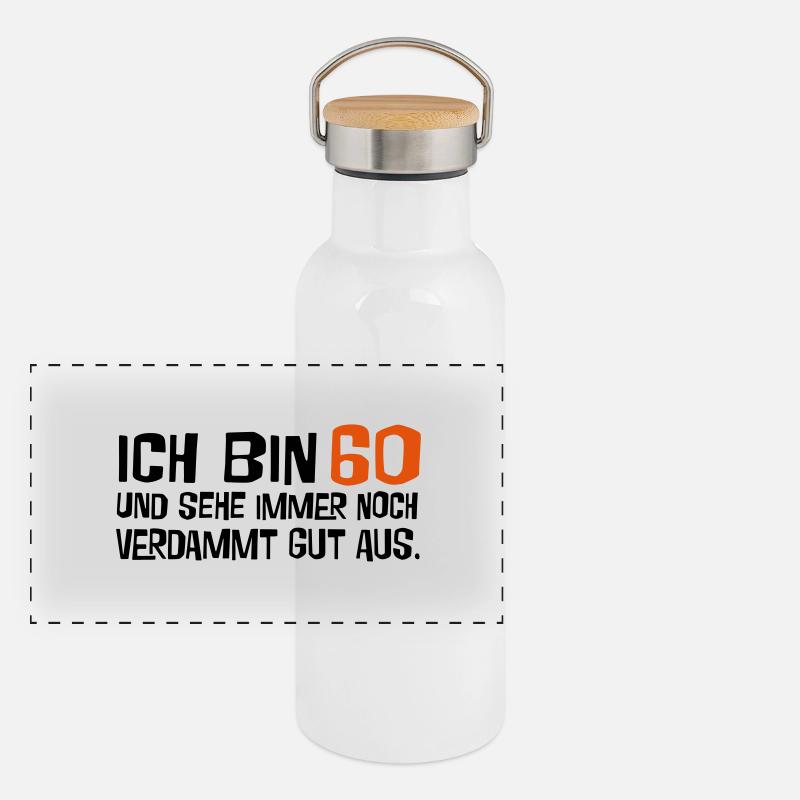 sechzig Panorama Thermosflasche mit Bambusdeckel