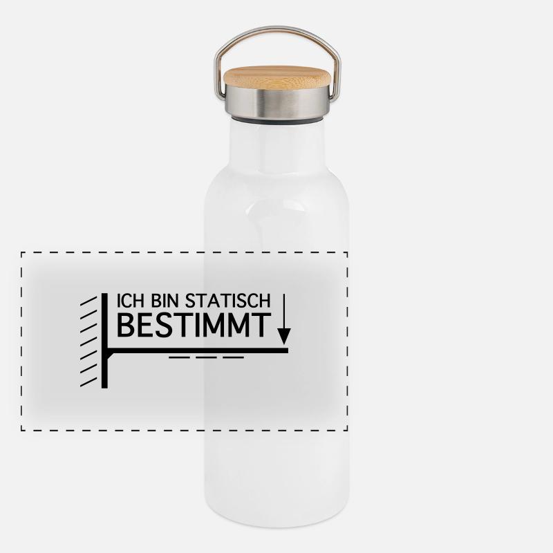 Statisch bestimmt Panorama Thermosflasche mit Bambusdeckel