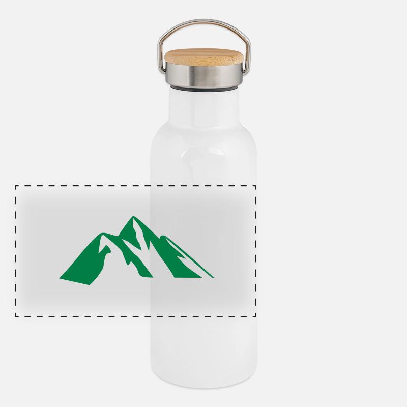 Sommet de montagne Gourde isotherme avec bouchon en bambou